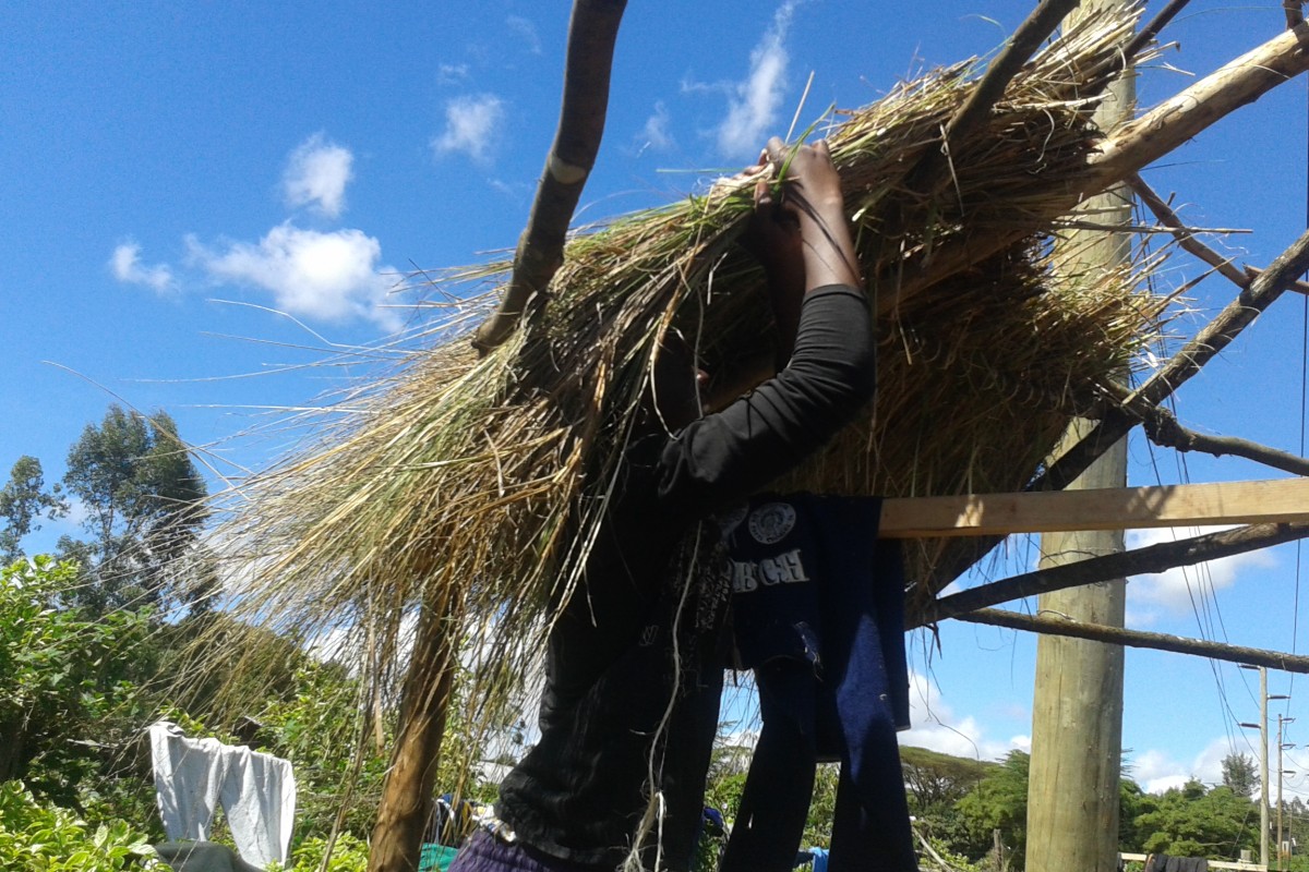 The making of our African hut